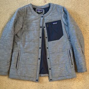 Patagonia Gray and Blue Puffer Jacket